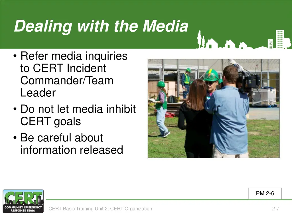 dealing with the media