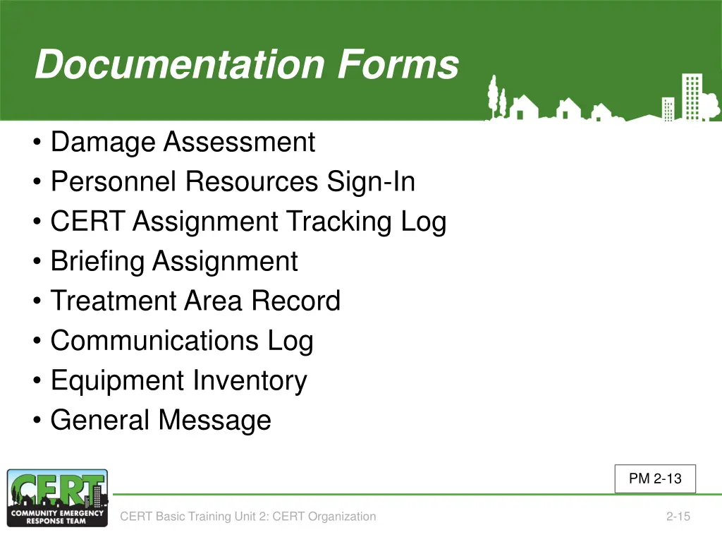 documentation forms