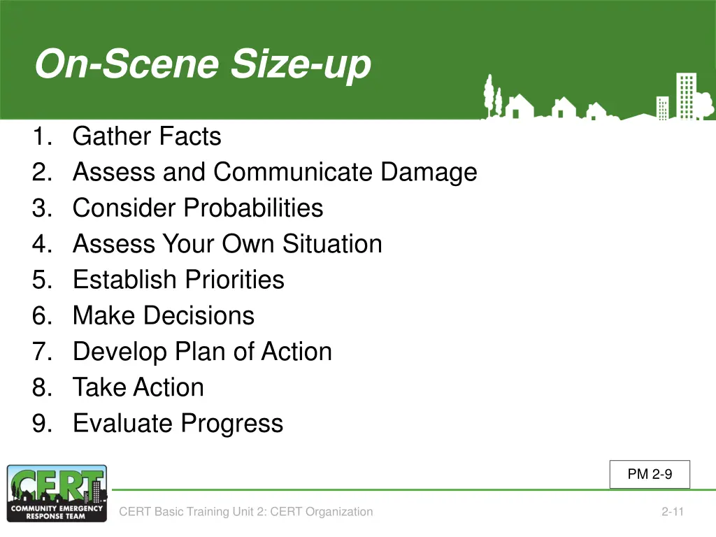 on scene size up