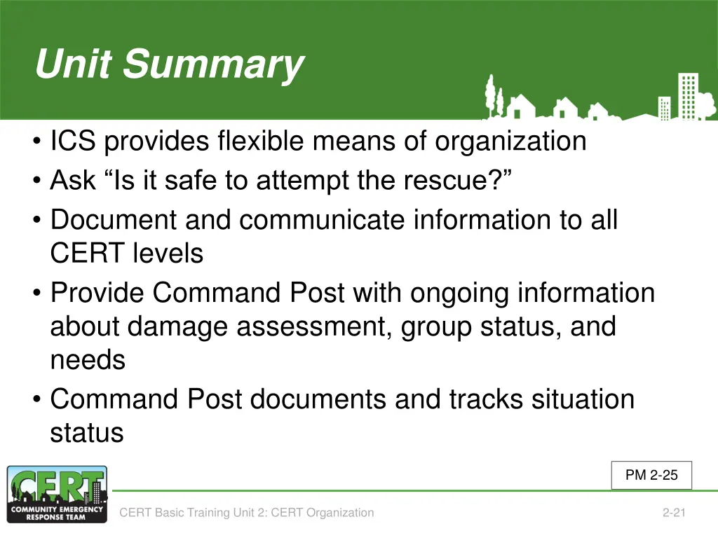 unit summary unit 2