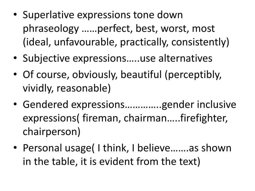 superlative expressions tone down phraseology
