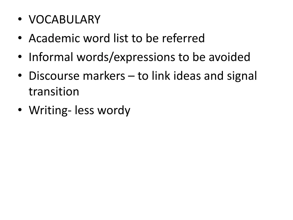 vocabulary academic word list to be referred