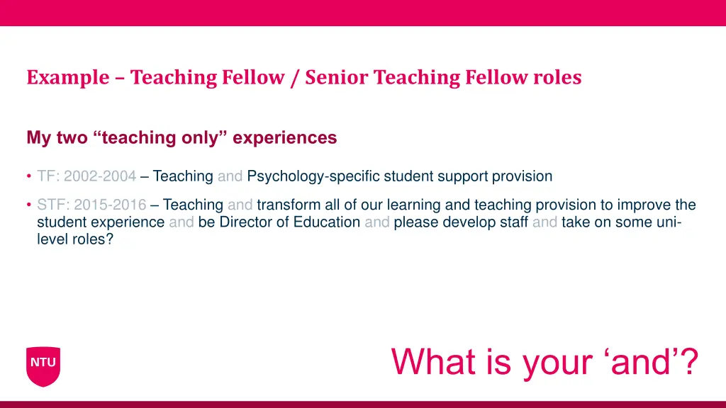 example teaching fellow senior teaching fellow