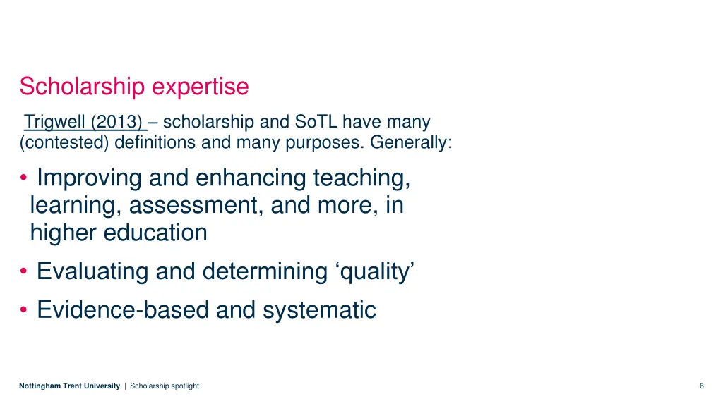 scholarship expertise