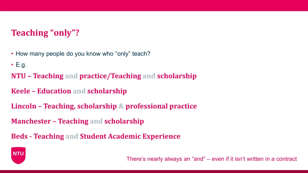 teaching only