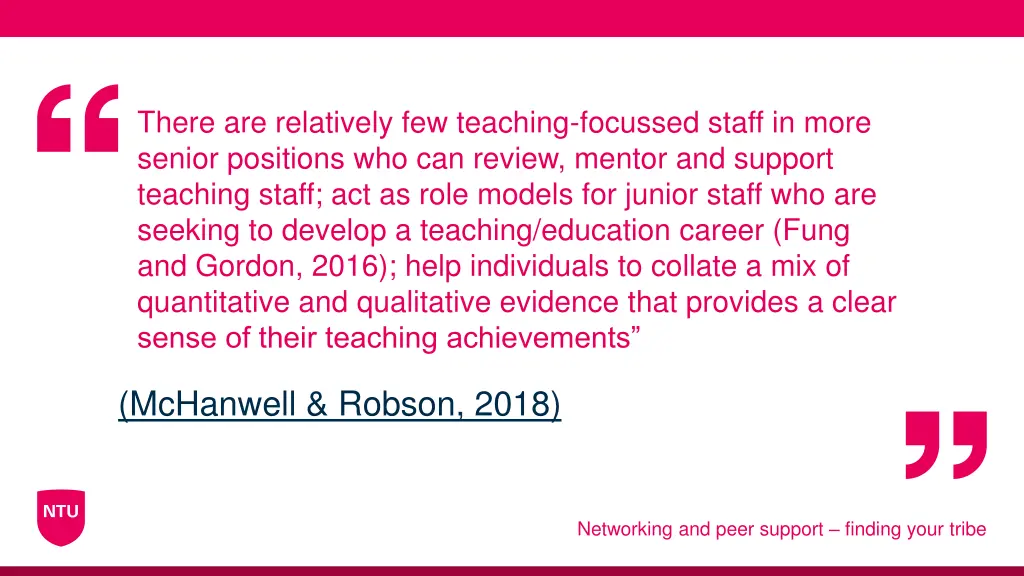 there are relatively few teaching focussed staff