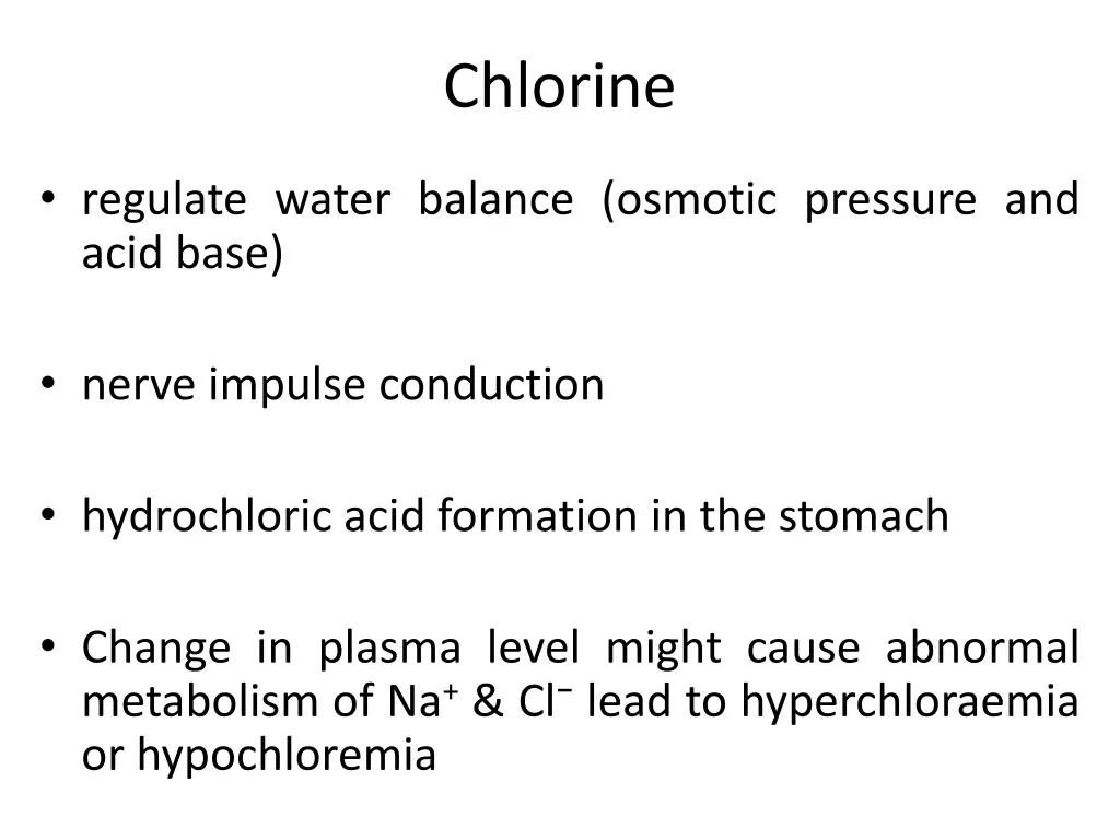 chlorine