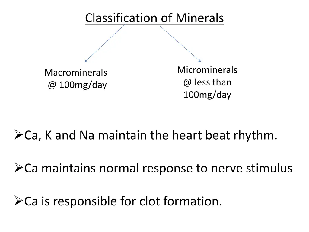 classification of minerals
