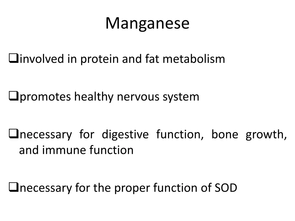manganese