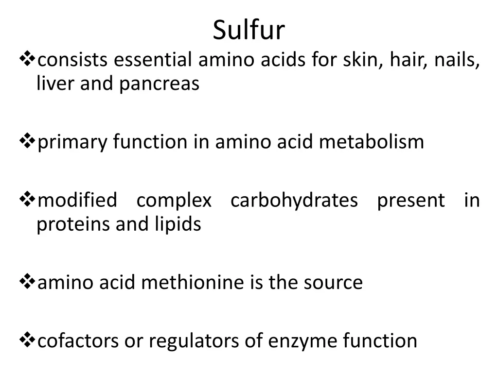 sulfur