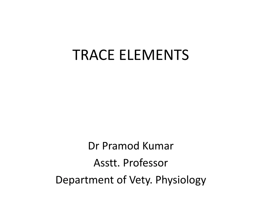 trace elements