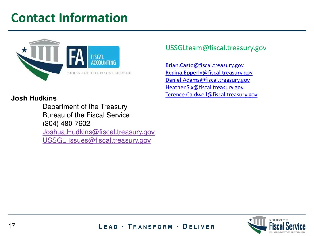 contact information