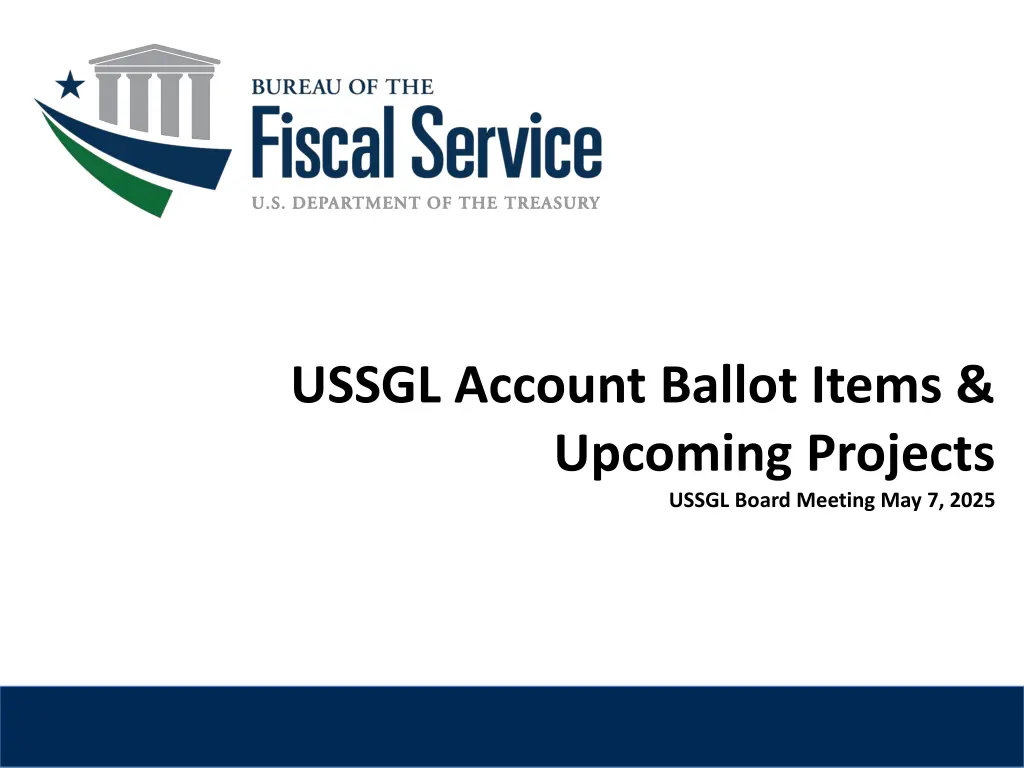 ussgl account ballot items upcoming projects