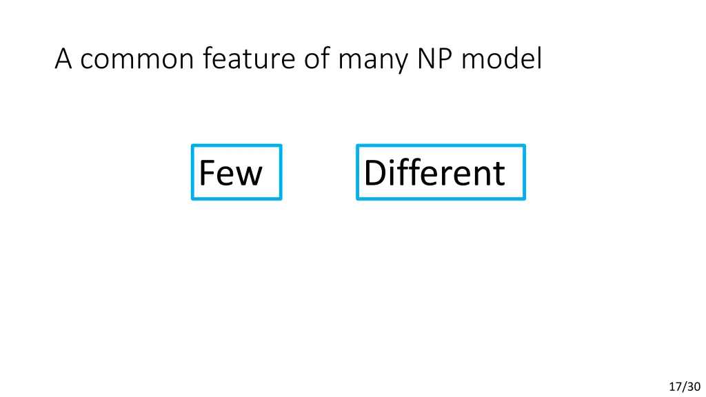 a common feature of many np model