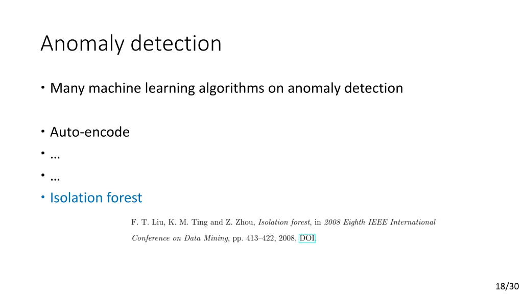 anomaly detection