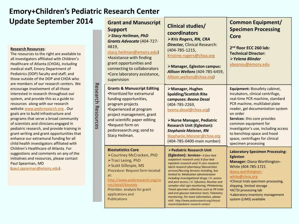 emory children s pediatric research center update