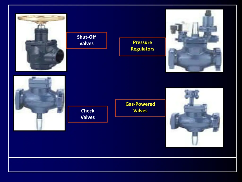 shut off valves