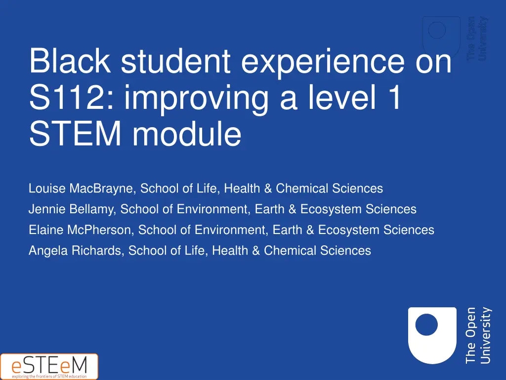 black student experience on s112 improving
