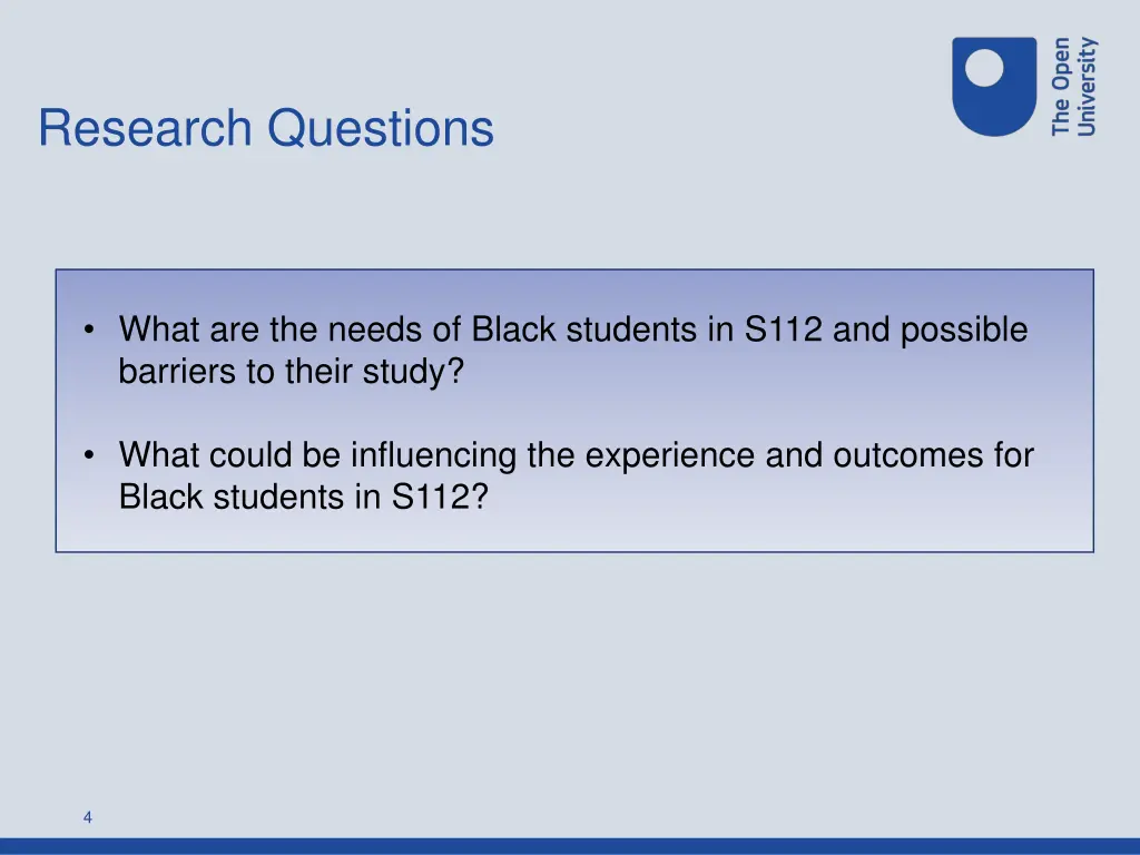 research questions