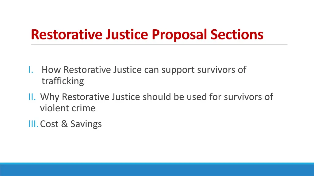 restorative justice proposal sections