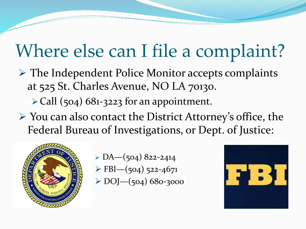 where else can i file a complaint the independent