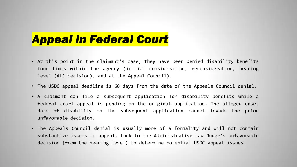 appeal in federal court