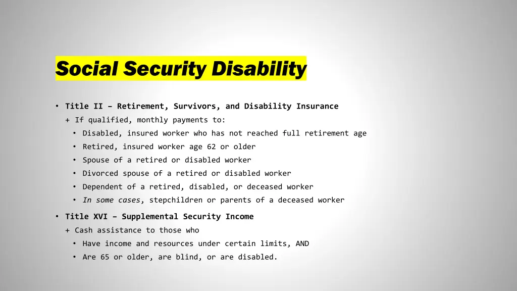 social security disability 1