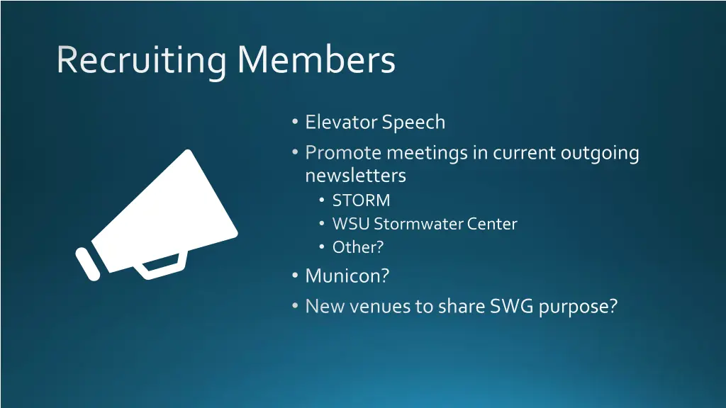 recruiting members