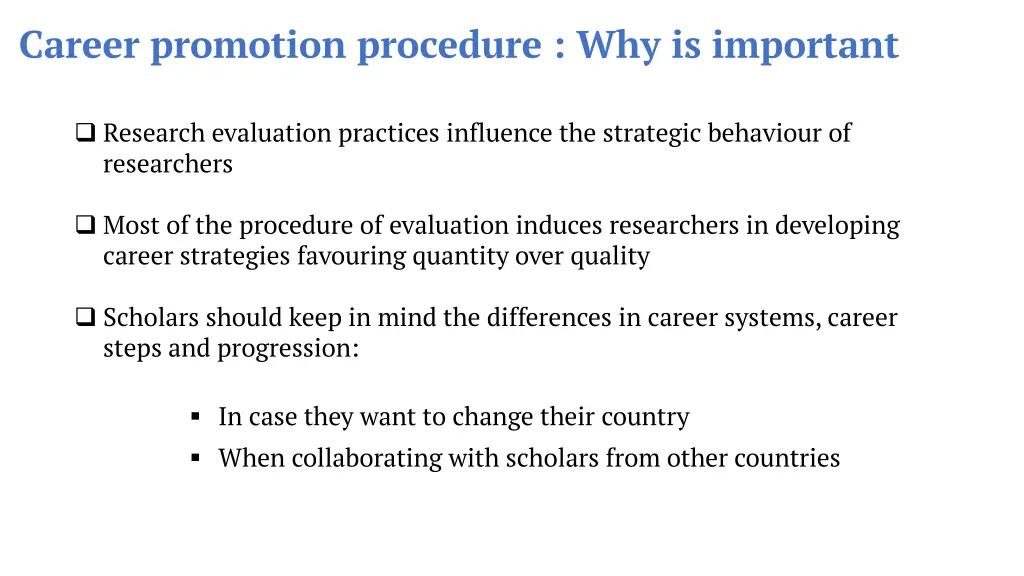 career promotion procedure why is important