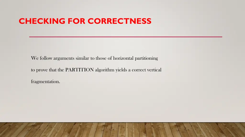 checking for correctness