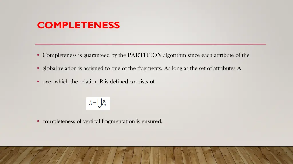 completeness