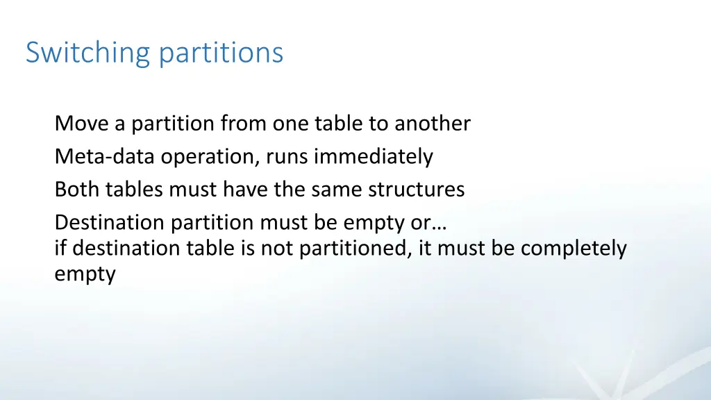 switching partitions 1