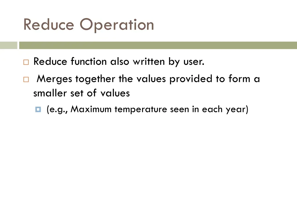 reduce operation