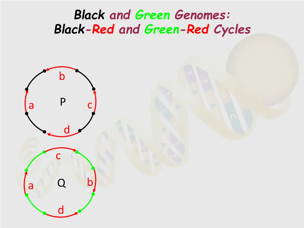 black and green genomes black red and green
