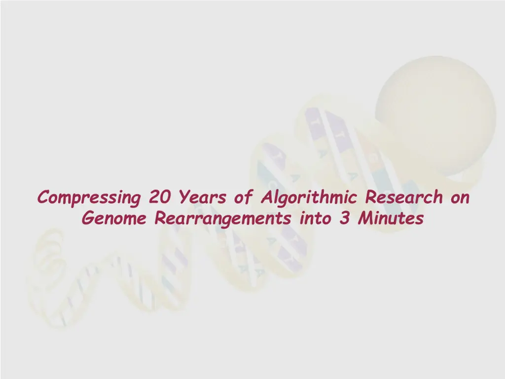 compressing 20 years of algorithmic research
