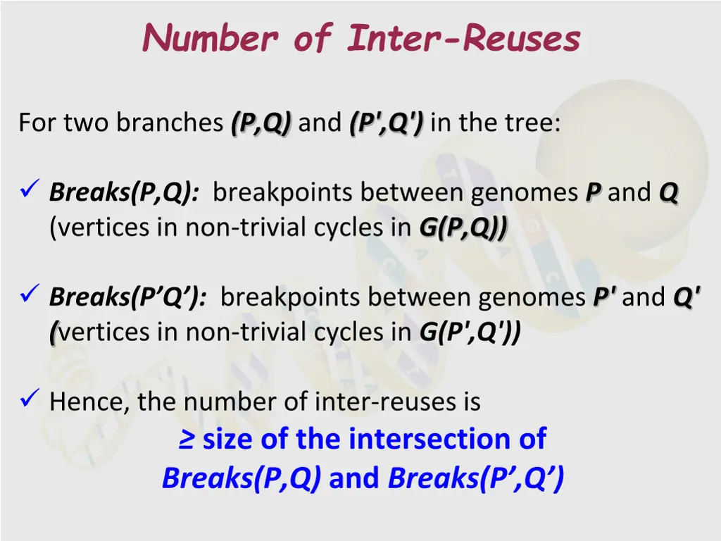 number of inter reuses