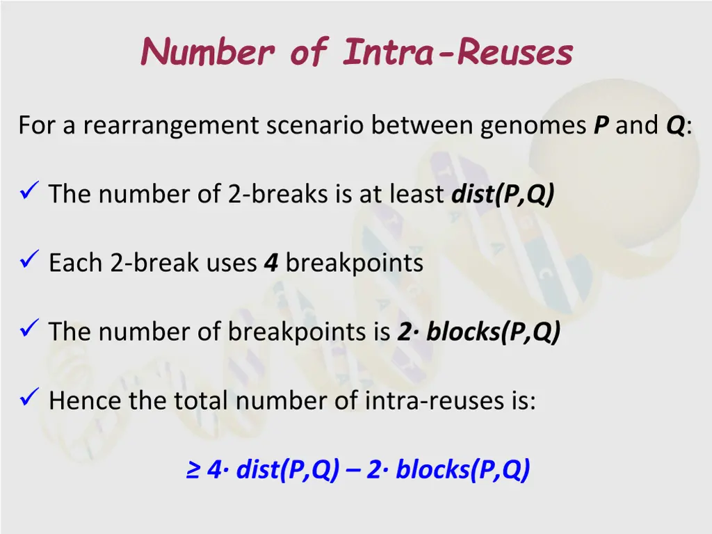 number of intra reuses