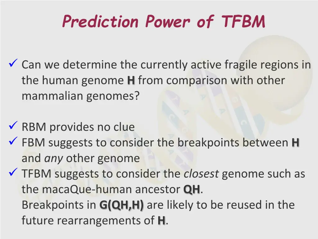 prediction power of tfbm