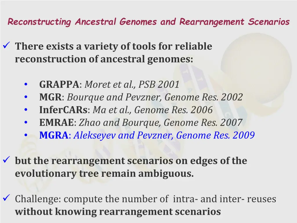 reconstructing ancestral genomes