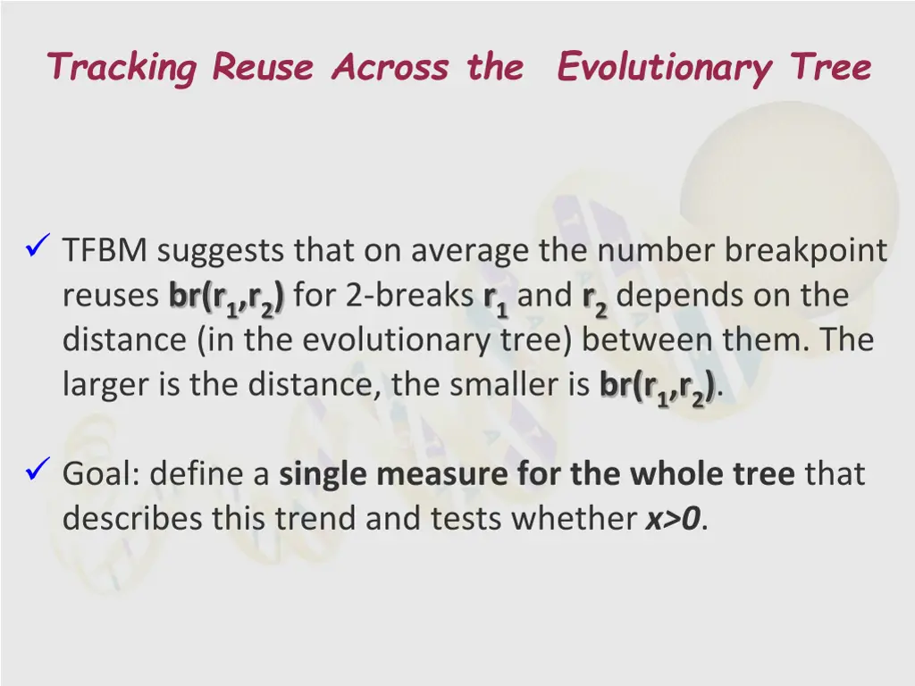 tracking reuse across the evolutionary tree