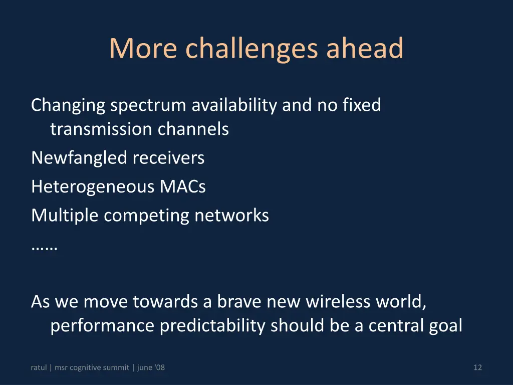 more challenges ahead