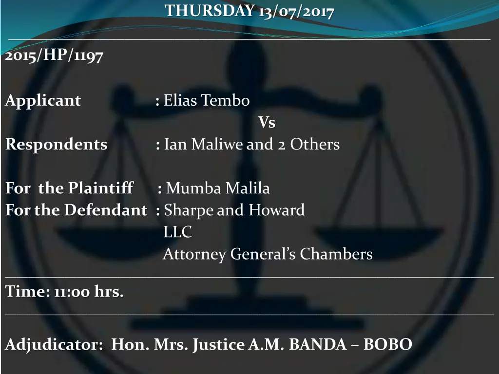 thursday 13 07 2017 11