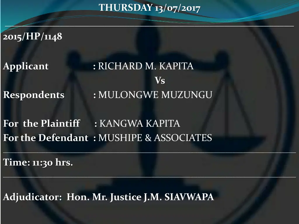 thursday 13 07 2017 13
