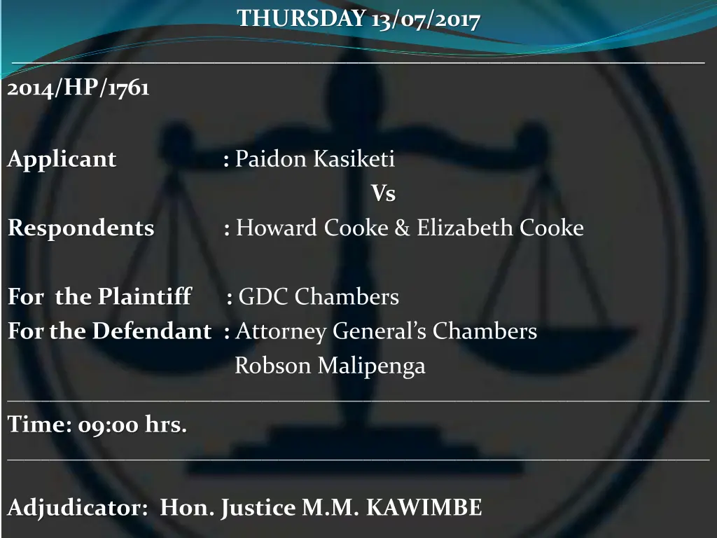 thursday 13 07 2017 16