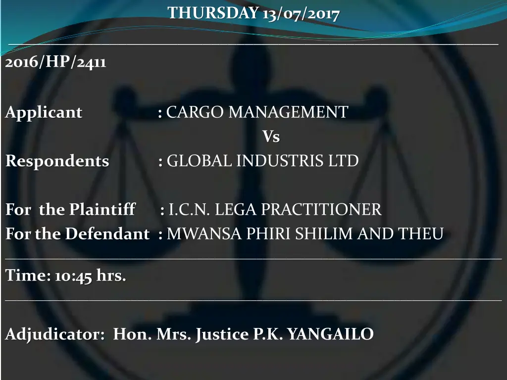 thursday 13 07 2017 23