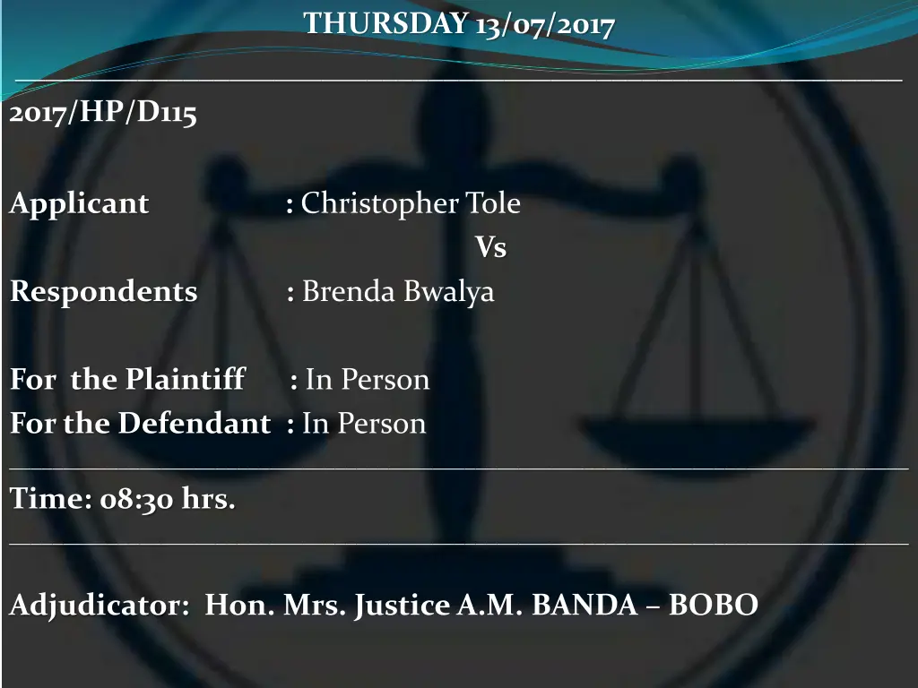 thursday 13 07 2017 8