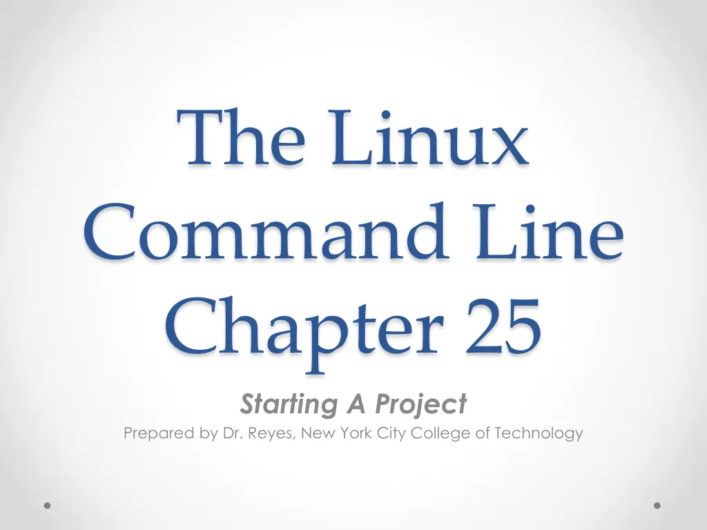 the linux command line chapter 25 starting