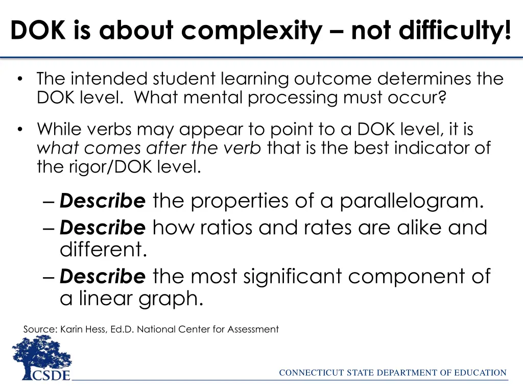 dok is about complexity not difficulty