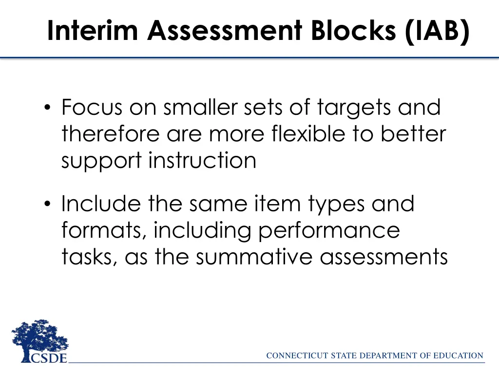 interim assessment blocks iab