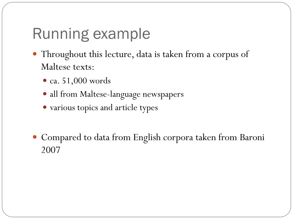 running example